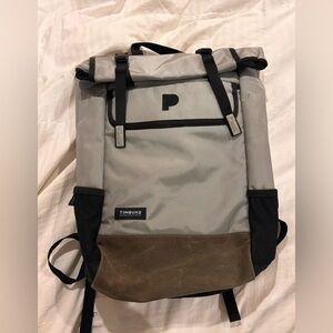 TIMBUK2 One Love‎ Gray Black Foldover Laptop Computer Padded Backpack Travel